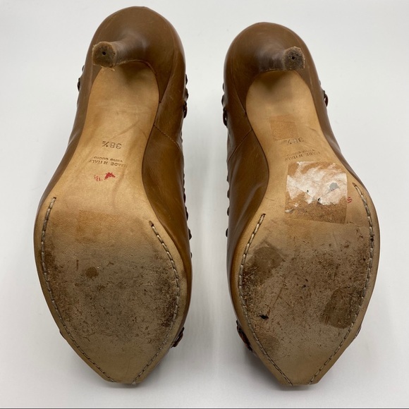 Giambattista Valli Paris Heels Leather Laced Trim - Picture 5 of 16